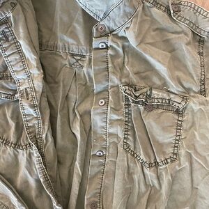 Olive Green Military Shirt